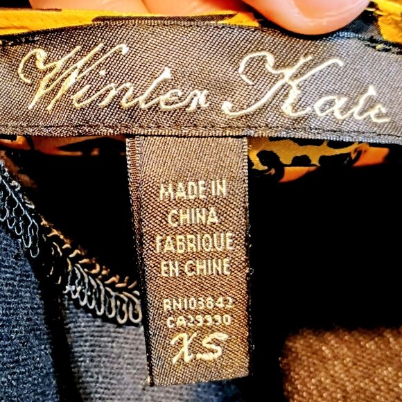 Winter Kate 100% silk Gold wrap blouse - Picture 10 of 10